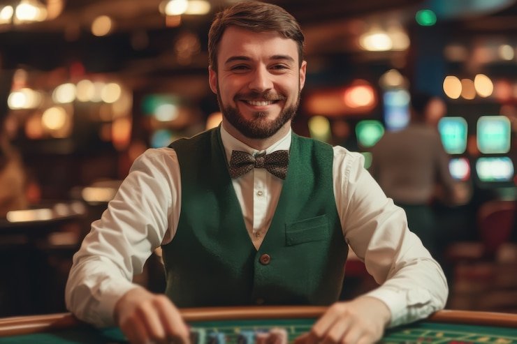 Live casino dealer and sports betting interface